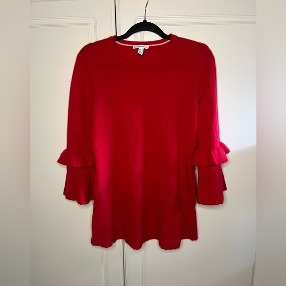 Isaac Mizrahi 100% Cashmere Tiered Sleeve Sweater - Picture 2 of 14